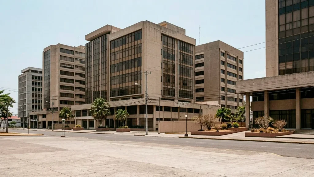 Central American business district representing operators running on a general commercial permit with no gaming oversight