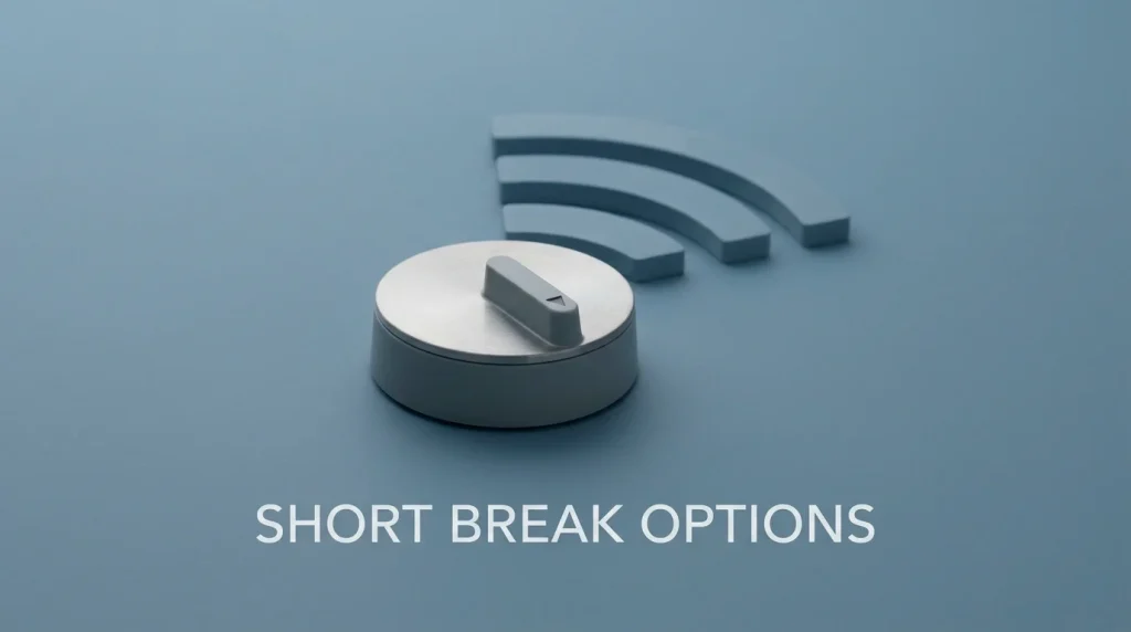 A simple dial set to a short duration beside three small markers for 24 hours, 7 days, and 30 days, representing operator-level cool-off and time-out options.