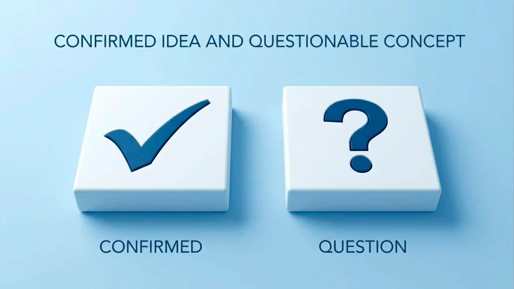Two separate boxes side by side, one ticked for tax-free and one with a question mark for protected, showing that the two are not the same.